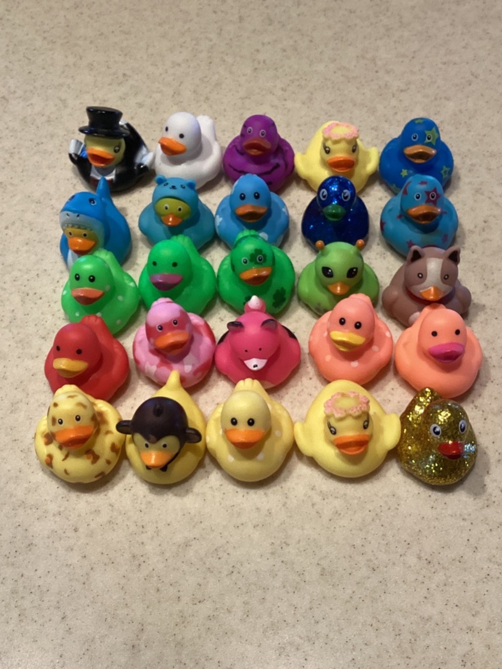 25 Assorted Mini Rubber Duckies Bundle